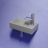 Раковина Ceramicanova Element R, CN6051RMH, 40 см, сантехфарфор, чаша справа, цвет антрацит матовый