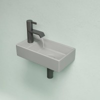 Раковина Ceramicanova Element R, CN6051RMH, 40 см, сантехфарфор, чаша справа, цвет антрацит матовый