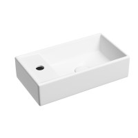 Раковина Ceramicanova Element R, CN6051RMW, 40 см, сантехфарфор, чаша справа, цвет белый матовый