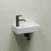 Раковина Ceramicanova Element R, CN6051RMW, 40 см, сантехфарфор, чаша справа, цвет белый матовый