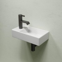 Раковина Ceramicanova Element R, CN6051RMW, 40 см, сантехфарфор, чаша справа, цвет белый матовый