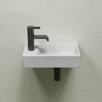 Раковина Ceramicanova Element R, CN6051RMW, 40 см, сантехфарфор, чаша справа, цвет белый матовый