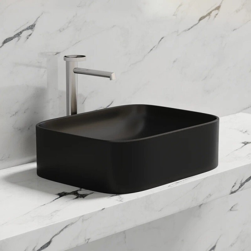 Раковина Ceramicanova Element CN6052MB, 50 см, сантехфарфор, цвет черный матовый