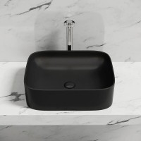 Раковина Ceramicanova Element CN6052MB, 50 см, сантехфарфор, цвет черный матовый
