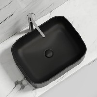 Раковина Ceramicanova Element CN6052MB, 50 см, сантехфарфор, цвет черный матовый