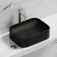 Раковина Ceramicanova Element CN6052MB, 50 см, сантехфарфор, цвет черный матовый