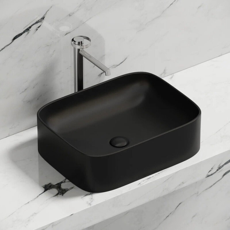 Раковина Ceramicanova Element CN6052MB, 50 см, сантехфарфор, цвет черный матовый