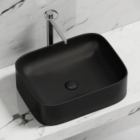 Раковина Ceramicanova Element CN6052MB, 50 см, сантехфарфор, цвет черный матовый