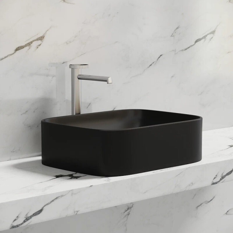 Раковина Ceramicanova Element CN6052MB, 50 см, сантехфарфор, цвет черный матовый