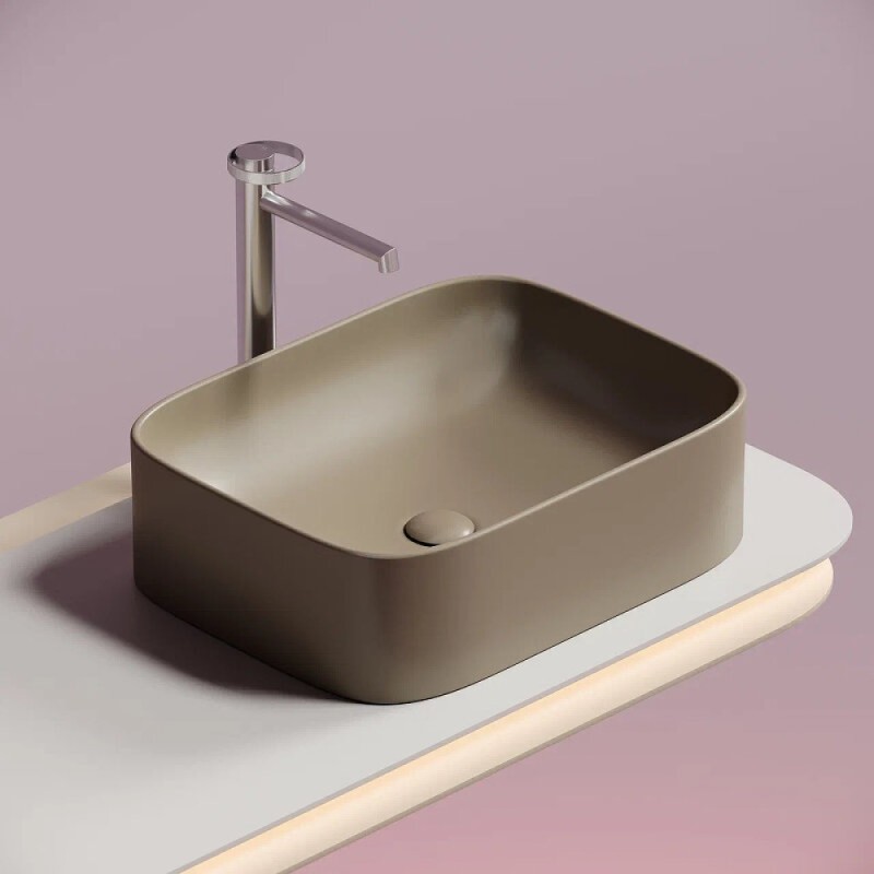 Раковина Ceramicanova Element CN6052MC, 50 см, сантехфарфор, цвет капучино матовый