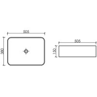 Раковина Ceramicanova Element CN6052MC, 50 см, сантехфарфор, цвет капучино матовый