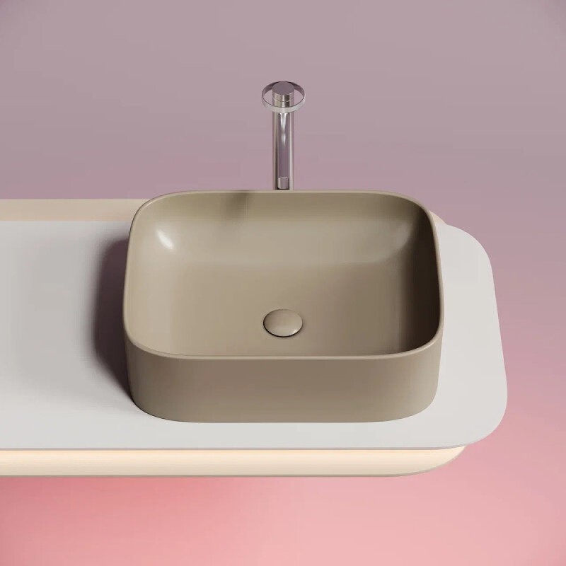 Раковина Ceramicanova Element CN6052MC, 50 см, сантехфарфор, цвет капучино матовый