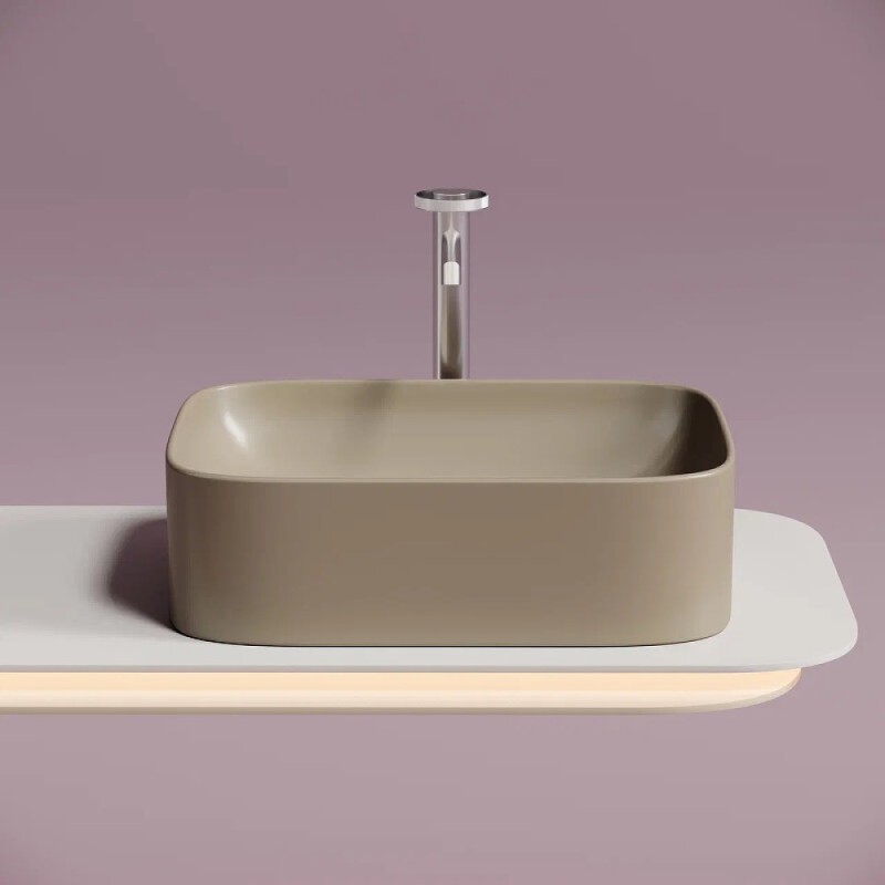 Раковина Ceramicanova Element CN6052MC, 50 см, сантехфарфор, цвет капучино матовый