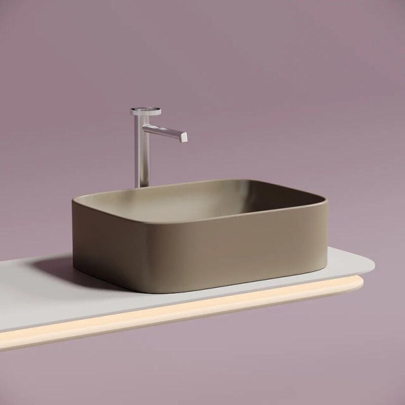 Раковина Ceramicanova Element CN6052MC, 50 см, сантехфарфор, цвет капучино матовый