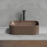 Раковина Ceramicanova Element CN6052MDB, 50 см, сантехфарфор, цвет темно-коричневый матовый