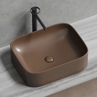Раковина Ceramicanova Element CN6052MDB, 50 см, сантехфарфор, цвет темно-коричневый матовый
