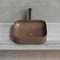 Раковина Ceramicanova Element CN6052MDB, 50 см, сантехфарфор, цвет темно-коричневый матовый