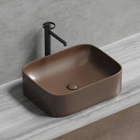 Раковина Ceramicanova Element CN6052MDB, 50 см, сантехфарфор, цвет темно-коричневый матовый