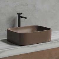 Раковина Ceramicanova Element CN6052MDB, 50 см, сантехфарфор, цвет темно-коричневый матовый