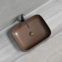 Раковина Ceramicanova Element CN6052MDB, 50 см, сантехфарфор, цвет темно-коричневый матовый