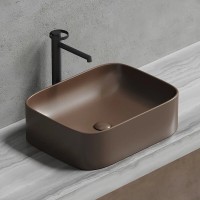 Раковина Ceramicanova Element CN6052MDB, 50 см, сантехфарфор, цвет темно-коричневый матовый