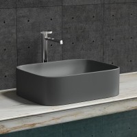 Раковина Ceramicanova Element CN6052MDH, 50 см, сантехфарфор, цвет темный антрацит матовый