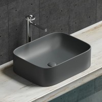 Раковина Ceramicanova Element CN6052MDH, 50 см, сантехфарфор, цвет темный антрацит матовый