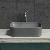 Раковина Ceramicanova Element CN6052MDH, 50 см, сантехфарфор, цвет темный антрацит матовый