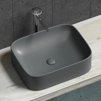 Раковина Ceramicanova Element CN6052MDH, 50 см, сантехфарфор, цвет темный антрацит матовый
