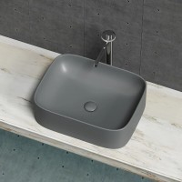 Раковина Ceramicanova Element CN6052MDH, 50 см, сантехфарфор, цвет темный антрацит матовый