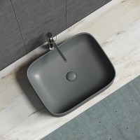 Раковина Ceramicanova Element CN6052MDH, 50 см, сантехфарфор, цвет темный антрацит матовый