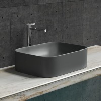 Раковина Ceramicanova Element CN6052MDH, 50 см, сантехфарфор, цвет темный антрацит матовый