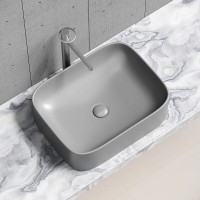 Раковина Ceramicanova Element CN6052MH, 50 см, сантехфарфор, цвет антрацит матовый
