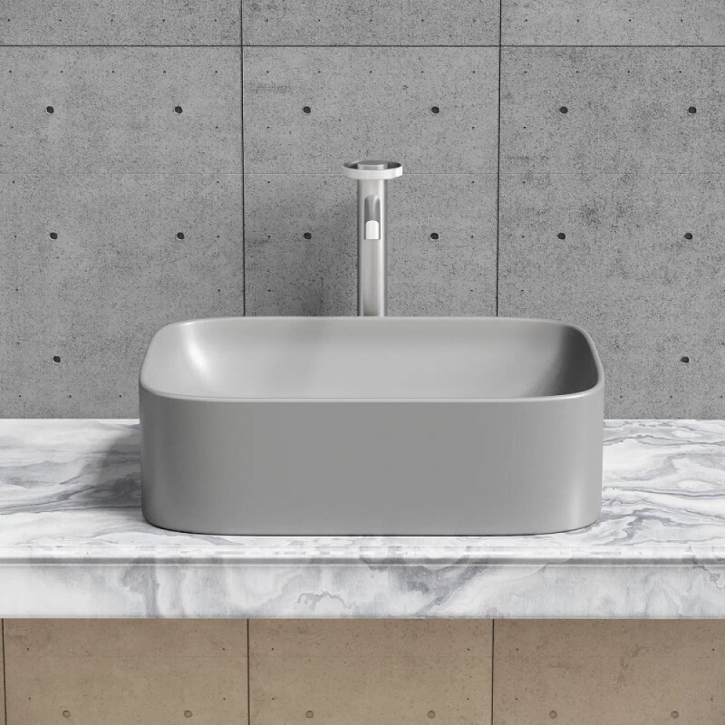 Раковина Ceramicanova Element CN6052MH, 50 см, сантехфарфор, цвет антрацит матовый