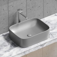 Раковина Ceramicanova Element CN6052MH, 50 см, сантехфарфор, цвет антрацит матовый