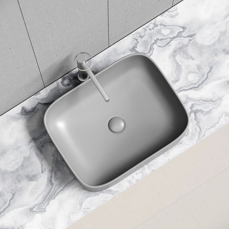 Раковина Ceramicanova Element CN6052MH, 50 см, сантехфарфор, цвет антрацит матовый