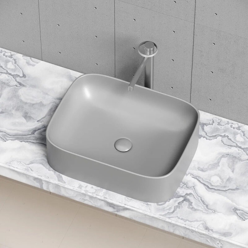 Раковина Ceramicanova Element CN6052MH, 50 см, сантехфарфор, цвет антрацит матовый
