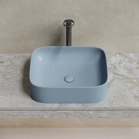 Раковина Ceramicanova Element CN6052MHL, 50 см, сантехфарфор, цвет серо-голубой матовый