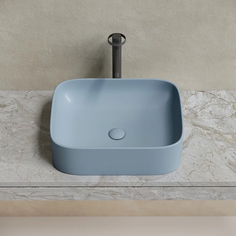 Раковина Ceramicanova Element CN6052MHL, 50 см, сантехфарфор, цвет серо-голубой матовый