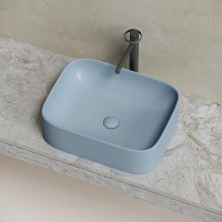 Раковина Ceramicanova Element CN6052MHL, 50 см, сантехфарфор, цвет серо-голубой матовый