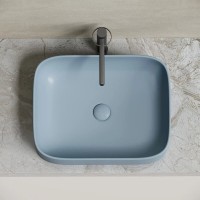 Раковина Ceramicanova Element CN6052MHL, 50 см, сантехфарфор, цвет серо-голубой матовый