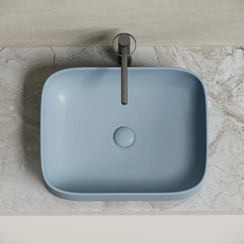 Раковина Ceramicanova Element CN6052MHL, 50 см, сантехфарфор, цвет серо-голубой матовый
