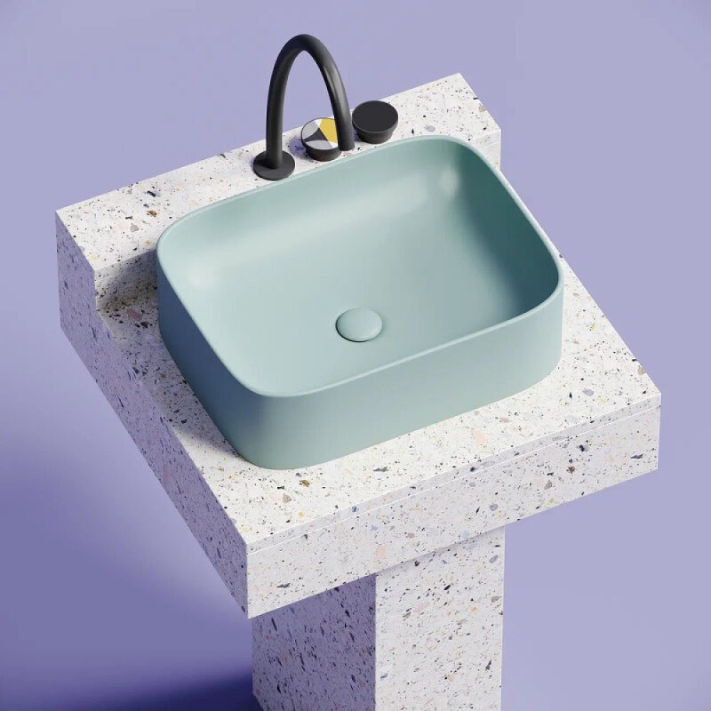 Раковина Ceramicanova Element CN6052MLG, 50 см, сантехфарфор, цвет зеленый матовый