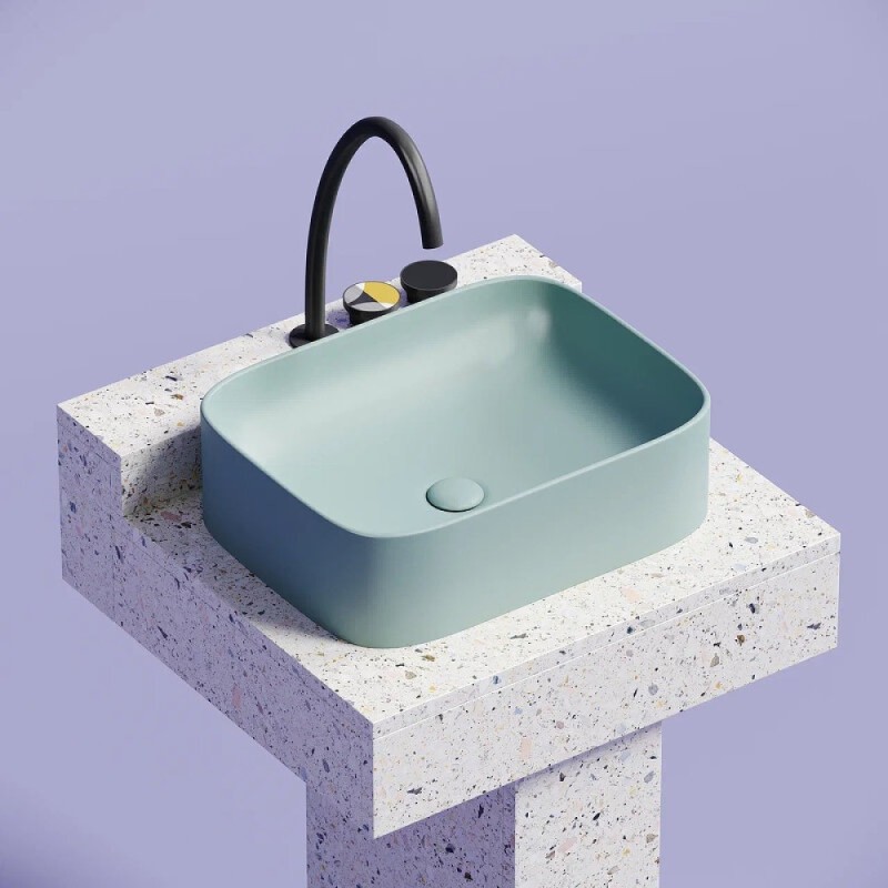 Раковина Ceramicanova Element CN6052MLG, 50 см, сантехфарфор, цвет зеленый матовый