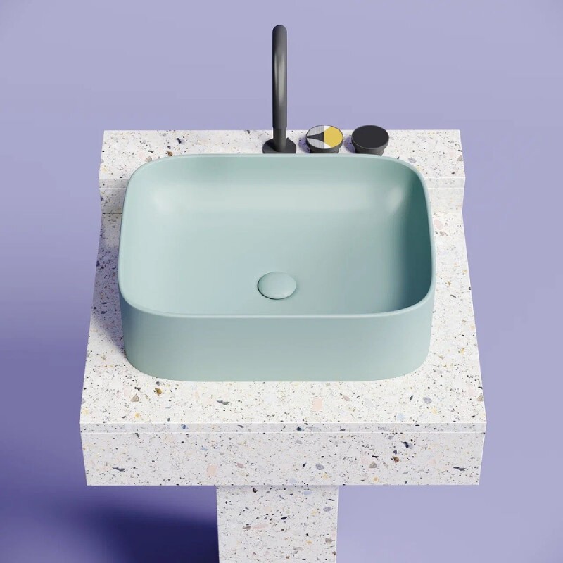 Раковина Ceramicanova Element CN6052MLG, 50 см, сантехфарфор, цвет зеленый матовый
