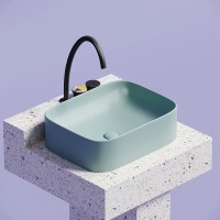 Раковина Ceramicanova Element CN6052MLG, 50 см, сантехфарфор, цвет зеленый матовый