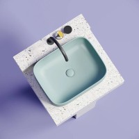 Раковина Ceramicanova Element CN6052MLG, 50 см, сантехфарфор, цвет зеленый матовый