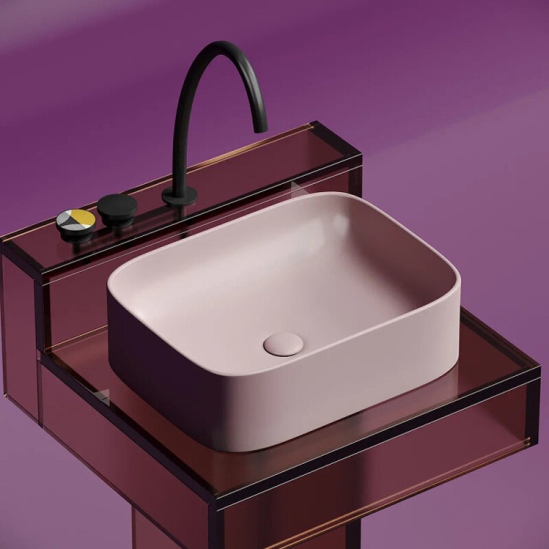 Раковина Ceramicanova Element CN6052MP, 50 см, сантехфарфор, цвет розовый матовый