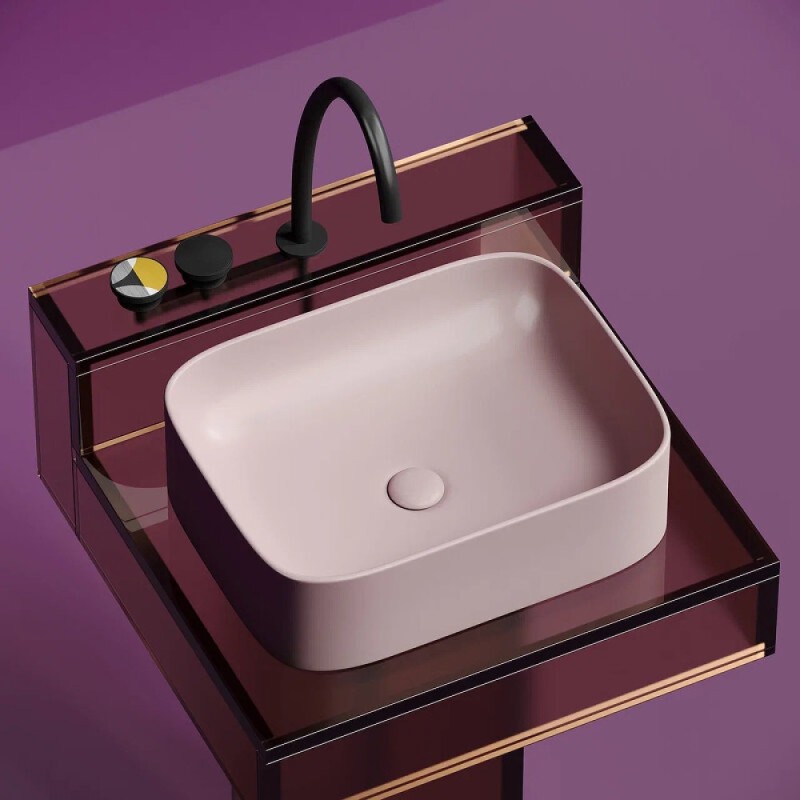 Раковина Ceramicanova Element CN6052MP, 50 см, сантехфарфор, цвет розовый матовый
