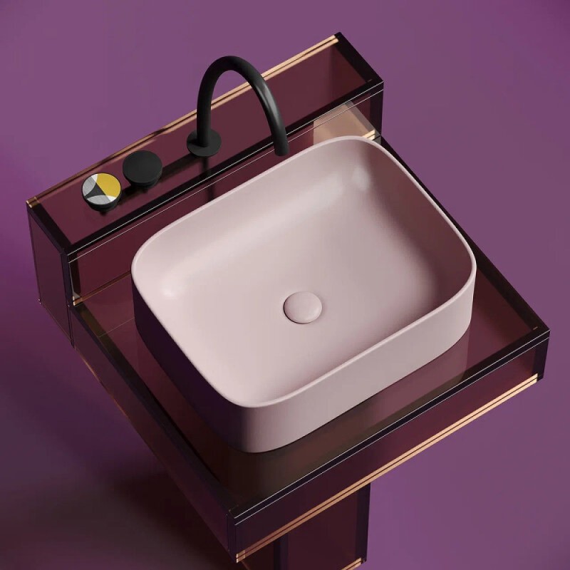 Раковина Ceramicanova Element CN6052MP, 50 см, сантехфарфор, цвет розовый матовый